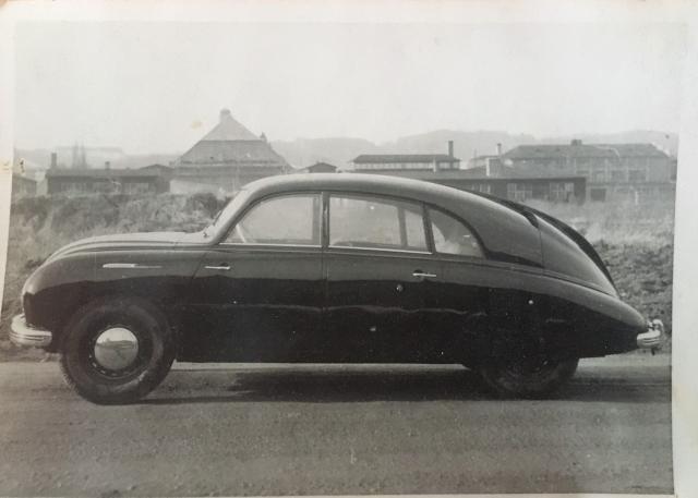 Tatra-Plan 600 Auslieferung Freistadt 1950 an Herrn Dr. Windhager von Josef Rotschne Senior